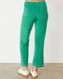 MONROW Terry Cloth Crop Pant GREENAPPLE Discount